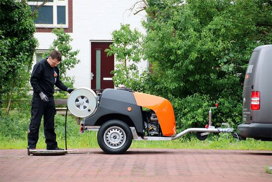 Hreinsidæla fyrir lagnir á vagni Ø300
